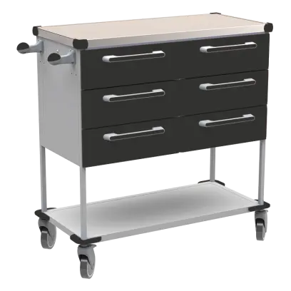 ASSIST 405 vozík zdravotnický, plast ABS, černá