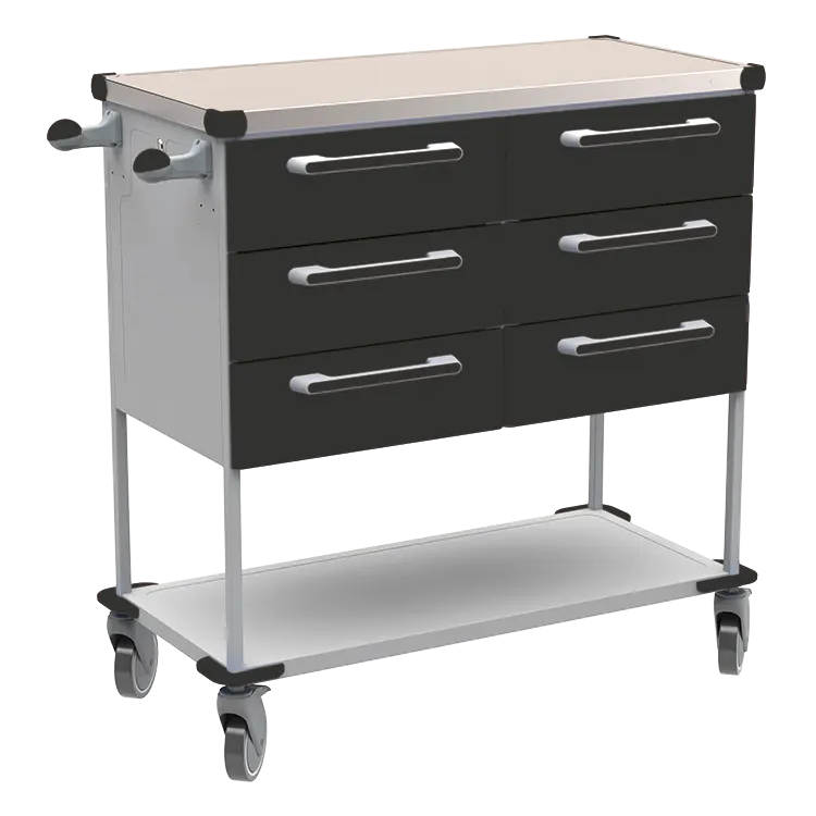 ASSIST 405 vozík zdravotnický, plast ABS, černá