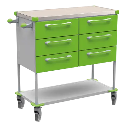 ASSIST 405 vozík zdravotnický, plast ABS, zelená