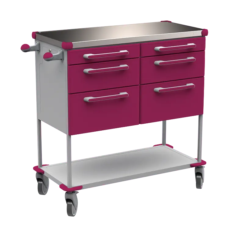 ASSIST 406 vozík zdravotnický, plast ABS, fialová