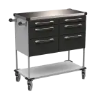 ASSIST 406 vozík zdravotnický, plast ABS, černá