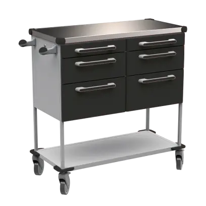 ASSIST 406 vozík zdravotnický, plast ABS, černá