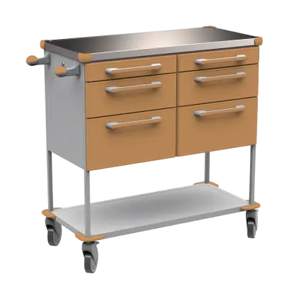 ASSIST 406 vozík zdravotnický, plast ABS, hnědobéžová