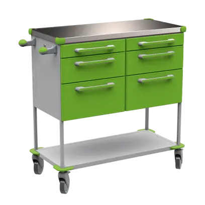 ASSIST 406 vozík zdravotnický, plast ABS, zelená