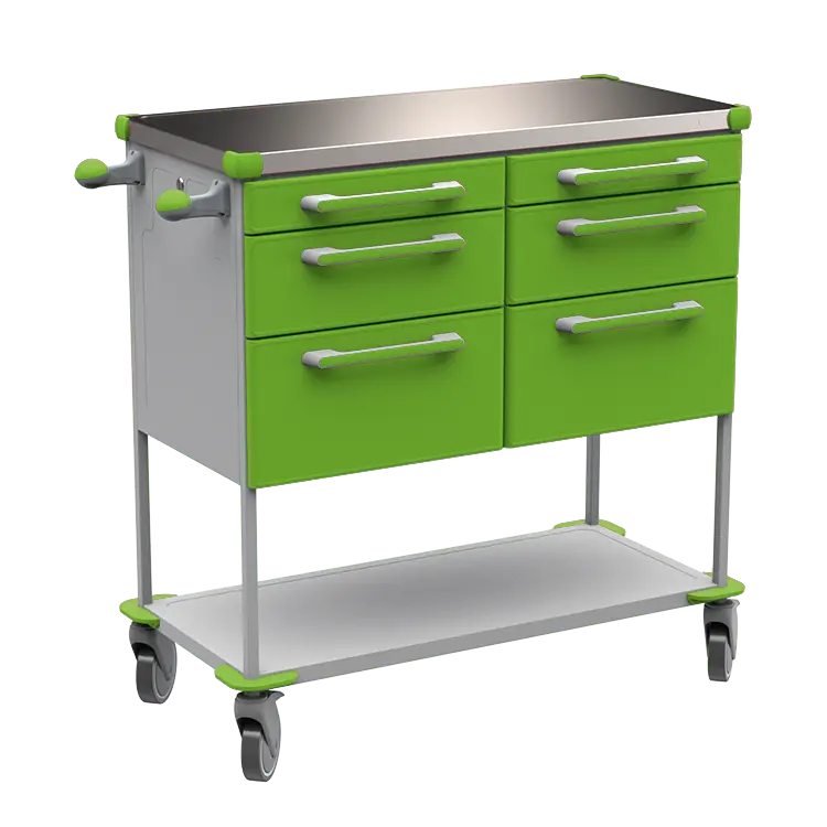 ASSIST 406 vozík zdravotnický, plast ABS, zelená