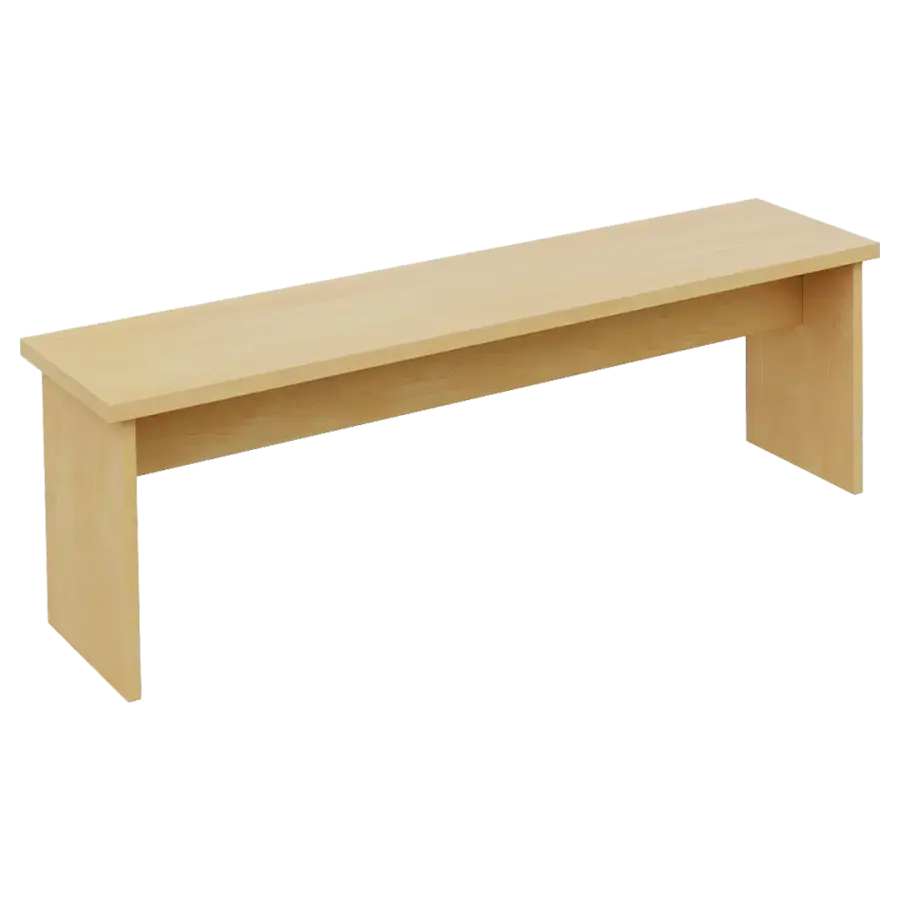 LSL - 3 lavička šatní, 450x1200x350, bříza světlá