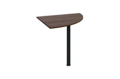 ES 18 - 8 deska spojovací, kovová podnož černá, síla desky 18 mm, široká 800 mm, ořech královský