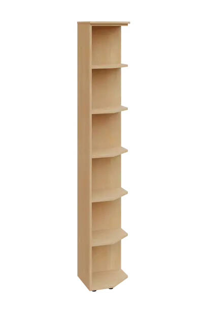 EZ 6 - 4 kancelářská skříň rohová, pravá, 2150x400x400, bříza irská