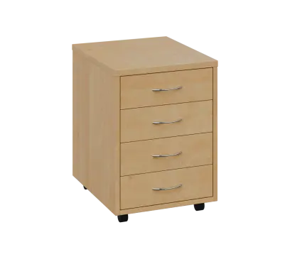 OK - V1 kontejner pojízdný, 4-zásuvkový, deska 25 mm, bez zámku, javor horský