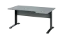 ORK 28 - 164 stůl kancelářský, rohový, pravý, kovová podnož černá, deska 25 mm, široký 1600 mm, šedá ORK 28 - 164 stůl kancelářský, rohový, pravý, kovová podnož černá, deska 25 mm, široký 1600 mm, šedá
