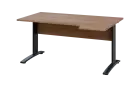ORK 28 - 164 stůl kancelářský, rohový, pravý, kovová podnož černá, deska 25 mm, široký 1600 mm, dub
