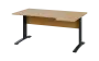 ORK 28 - 164 stůl kancelářský, rohový, pravý, kovová podnož černá, deska 25 mm, široký 1600 mm, javor horský