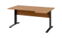 ORK 28 - 164 stůl kancelářský, rohový, pravý, kovová podnož černá, deska 25 mm, široký 1600 mm, buk royal