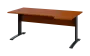 ORK 28 - 184 stůl kancelářský, rohový, pravý, kovová podnož černá, deska 25 mm, široký 1800 mm, třešeň šumavská