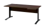 ORK 28 - 184 stůl kancelářský, rohový, pravý, kovová podnož černá, deska 25 mm, široký 1800 mm, ořech královský
