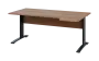 ORK 28 - 184 stůl kancelářský, rohový, pravý, kovová podnož černá, deska 25 mm, široký 1800 mm, dub bardolino