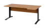 ORK 28 - 184 stůl kancelářský, rohový, pravý, kovová podnož černá, deska 25 mm, široký 1800 mm, buk royal