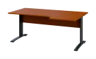 ORK 28 - 186 stůl kancelářský, rohový, pravý, kovová podnož černá, deska 25 mm, široký 1800 mm, třeš