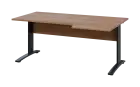 ORK 28 - 186 stůl kancelářský, rohový, pravý, kovová podnož černá, deska 25 mm, široký 1800 mm, dub