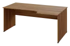 ERL 18 - 186 stůl kancelářský, rohový, pravý, dřevěná podnož, deska 18 mm, široký 1800 mm, ořech svě
