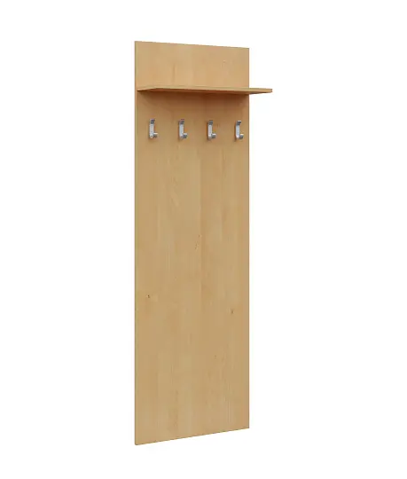 VN - 24 stěna věšáková 600x220x1800 mm, polička, 4-háček Laura, javor horský