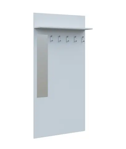 VN - 35 stěna věšáková 900x220x1800 mm, zrcadlo, 5-háček Laura, lamino - bílá