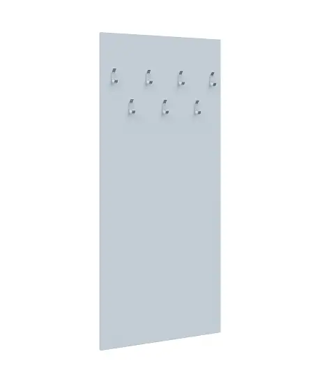 VN - 47 stěna věšáková 900x60x1800 mm, 7-háček Laura, lamino - bílá