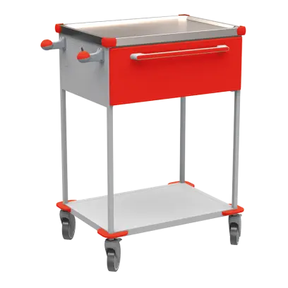 ASSIST 191 vozík zdravotnický, plast ABS, červená