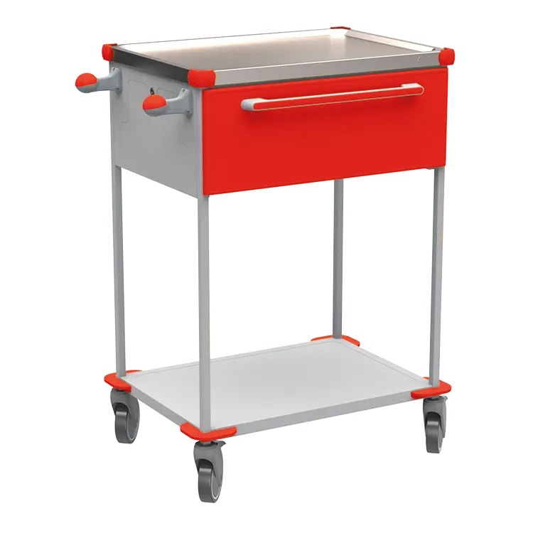 ASSIST 191 vozík zdravotnický, plast ABS, červená