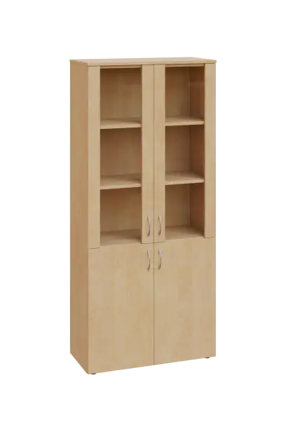 ENP 5 - 8DS kancelářská skříň, 4-dveřová/prosklená, 1800x800x400, bříza irská