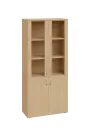 ENP 5 - 8DS kancelářská skříň, 4-dveřová/prosklená, 1800x800x400, bříza irská