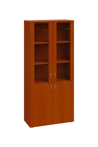 ENP 5 - 8DS kancelářská skříň, 4-dveřová/prosklená, 1800x800x400, třešeň šumavská