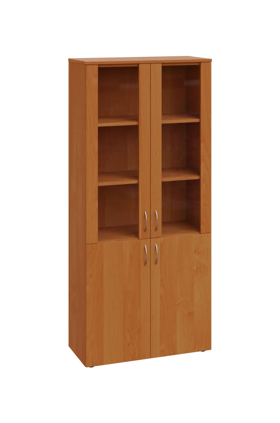 ENP 5 - 8DS kancelářská skříň, 4-dveřová/prosklená, 1800x800x400, olše jantar