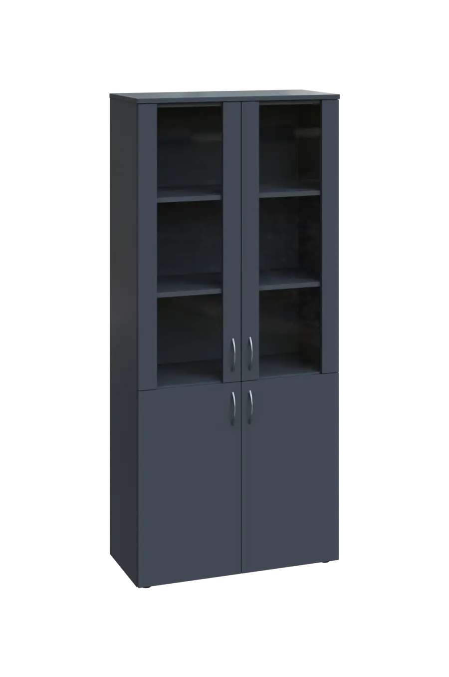 ENP 5 - 8DS kancelářská skříň, 4-dveřová/prosklená, 1800x800x400, antracit