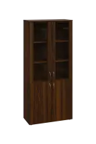 ENP 5 - 8DS kancelářská skříň, 4-dveřová/prosklená, 1800x800x400, ořech královský