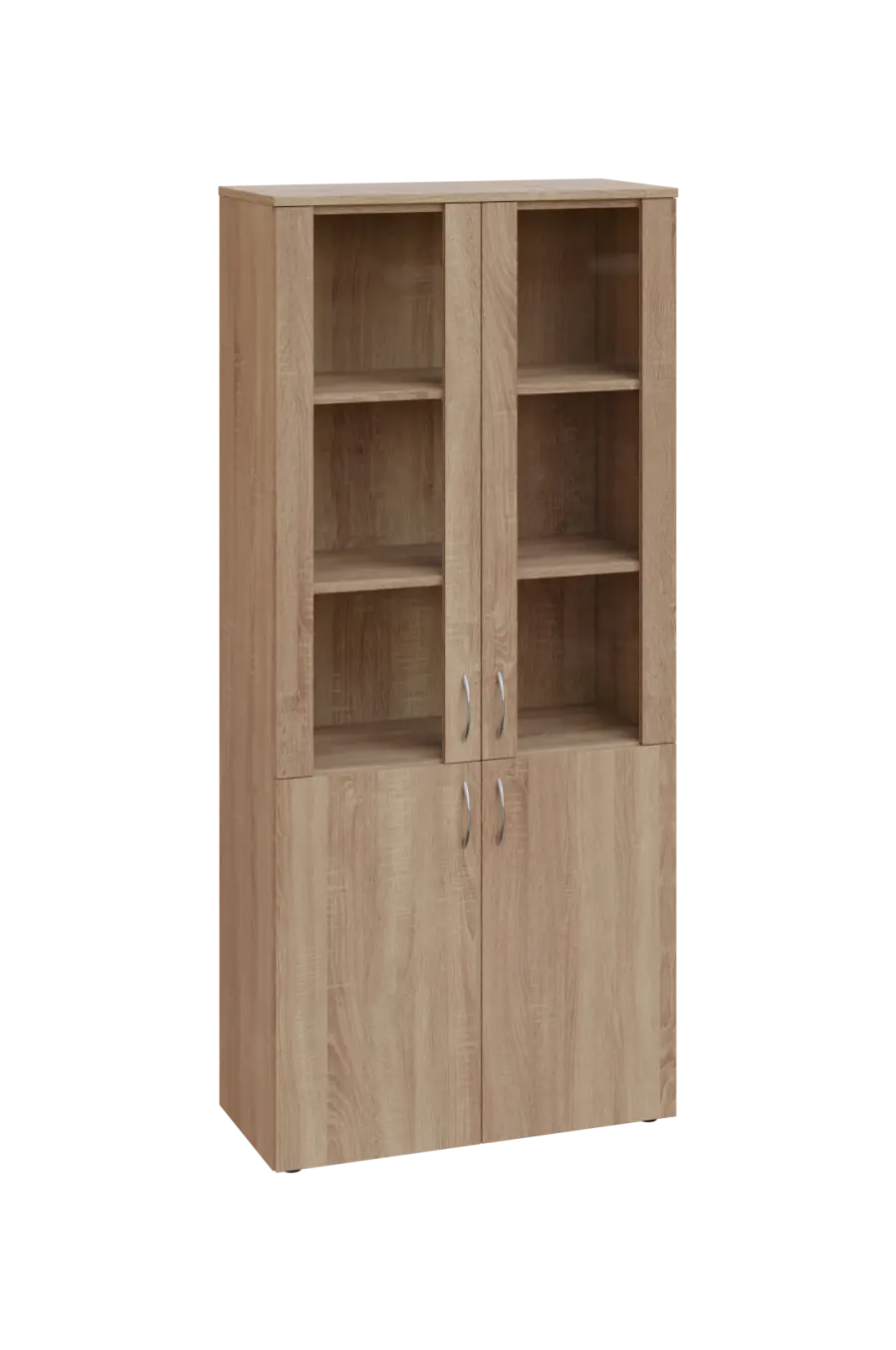 ENP 5 - 8DS kancelářská skříň, 4-dveřová/prosklená, 1800x800x400, dub bardolino