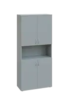 ENP 5 - 84DN kancelářská skříň, 4-dvéřová/nika, 1800x800x400, šedá