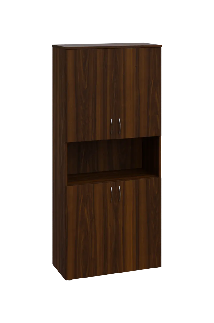 ENP 5 - 84DN kancelářská skříň, 4-dvéřová/nika, 1800x800x400, ořech královský