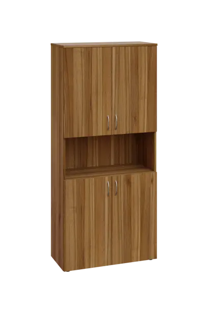 ENP 5 - 84DN kancelářská skříň, 4-dvéřová/nika, 1800x800x400, ořech světlý