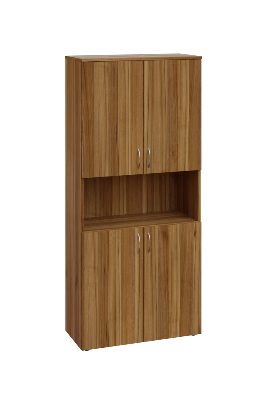 ENP 5 - 84DN kancelářská skříň, 4-dvéřová/nika, 1800x800x400, ořech světlý