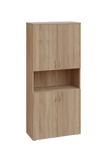 ENP 5 - 84DN kancelářská skříň, 4-dvéřová/nika, 1800x800x400, dub bardolino