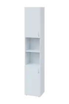 ENP 6 - 42DN kancelářská skříň, 2-dveřová/nika, levá, 2150x400x400, bílá