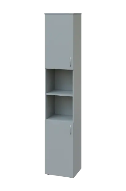 ENP 6 - 42DN kancelářská skříň, 2-dveřová/nika, levá, 2150x400x400, šedá