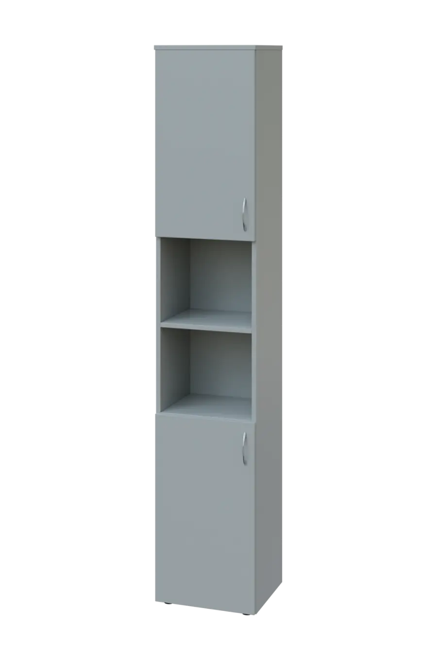 ENP 6 - 42DN kancelářská skříň, 2-dveřová/nika, levá, 2150x400x400, šedá