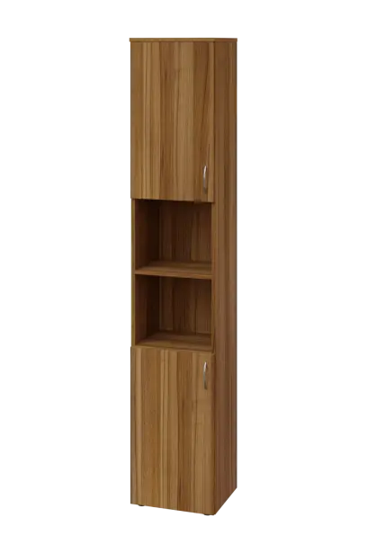 ENP 6 - 42DN kancelářská skříň, 2-dveřová/nika, levá, 2150x400x400, ořech světlý