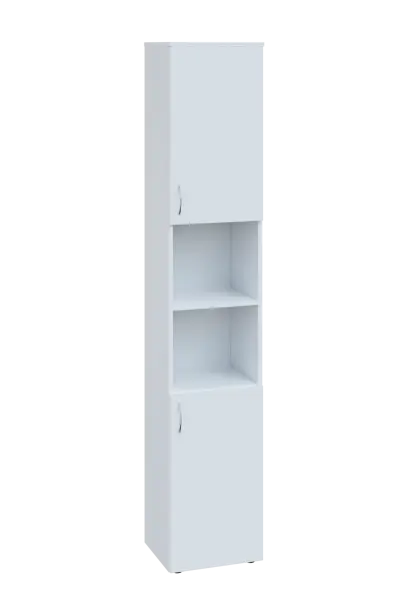 ENP 6 - 42DN kancelářská skříň, 2-dveřová/nika, pravá, 2150x400x400, bílá