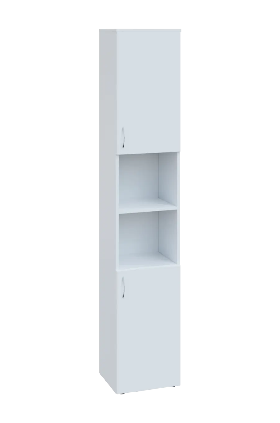 ENP 6 - 42DN kancelářská skříň, 2-dveřová/nika, pravá, 2150x400x400, bílá