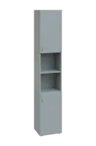 ENP 6 - 42DN kancelářská skříň, 2-dveřová/nika, pravá, 2150x400x400, šedá