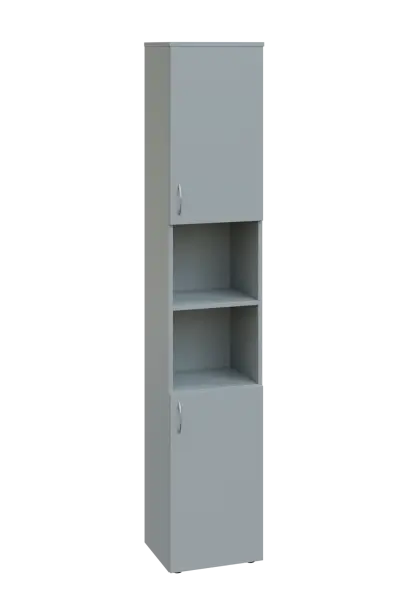 ENP 6 - 42DN kancelářská skříň, 2-dveřová/nika, pravá, 2150x400x400, šedá