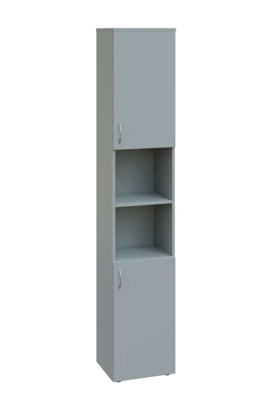 ENP 6 - 42DN kancelářská skříň, 2-dveřová/nika, pravá, 2150x400x400, šedá